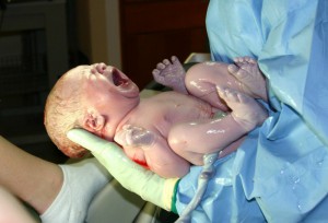 Salute neonatale: in foto un bimbo appena nato
