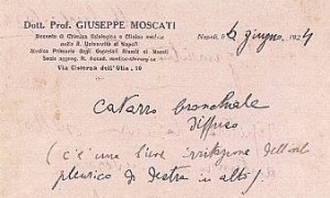 Una prescrizione di Giuseppe Moscati