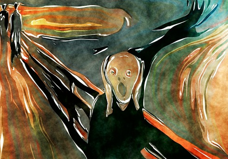 Paura, una riproduzione de L'Urlo di Munch