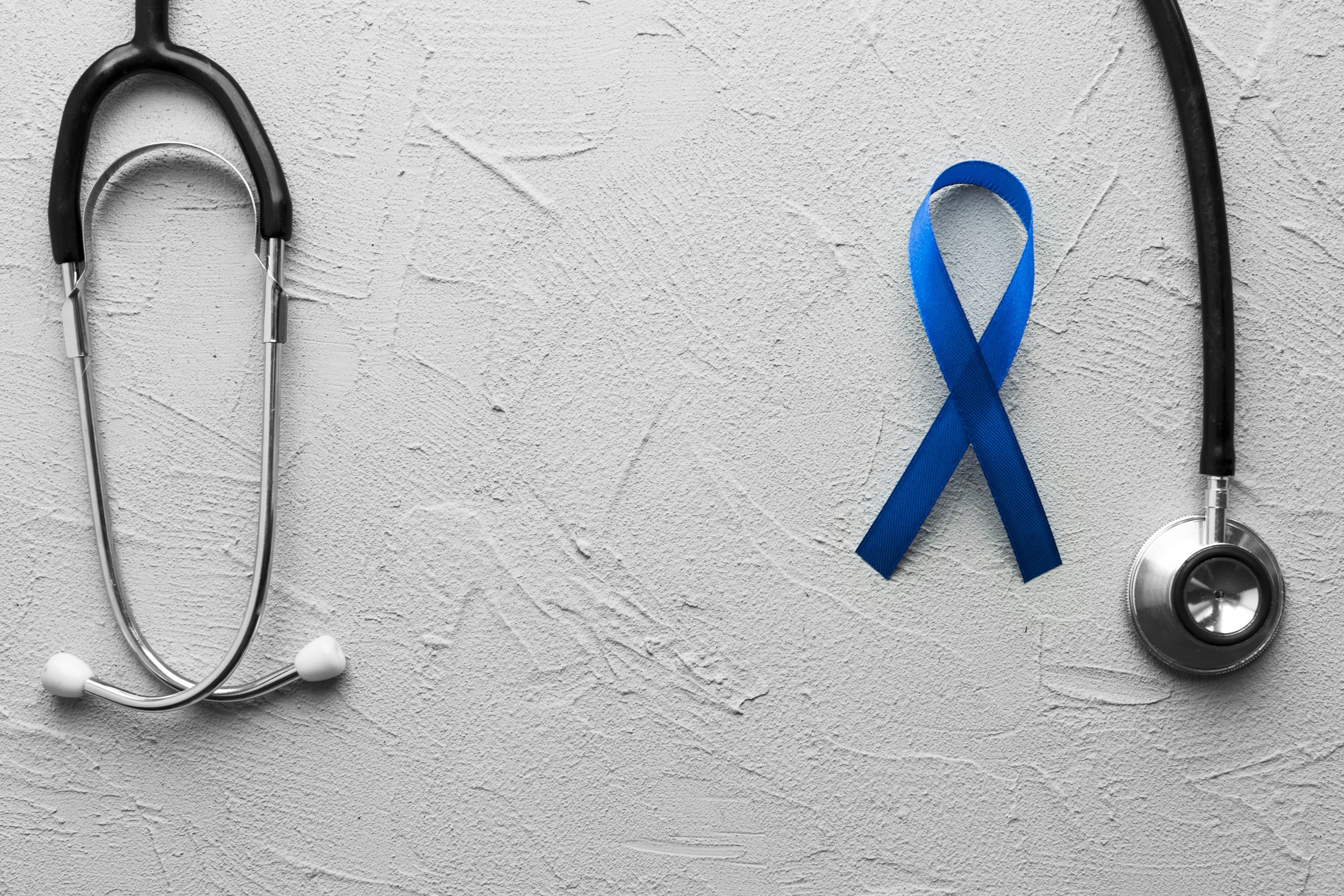 black-stethoscope-blue-ribbon-plaster